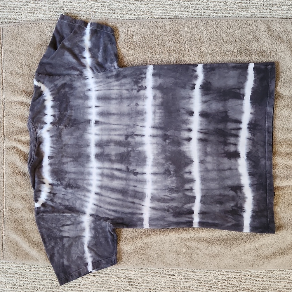 HUF Worldwide Black/White Tie Dye Tee Size M - Picture 2 of 4